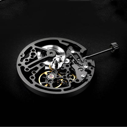 Montre-bracelet mécanique à cadran carré évidé 