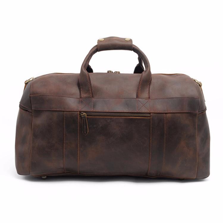 Crazy Horse Genuine Leather Weekend Travel Bag | Leather Weekend Duffel Bag