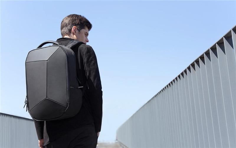 Sac à dos rigide géométrique inspiré de l'origami de 15,6 pouces