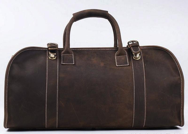 Cowhide Genuine Leather Travel Duffel Bag and Travel Bag