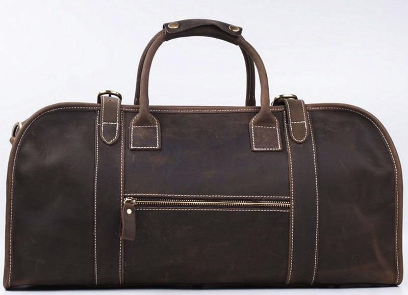 Cowhide Genuine Leather Travel Duffel Bag and Travel Bag