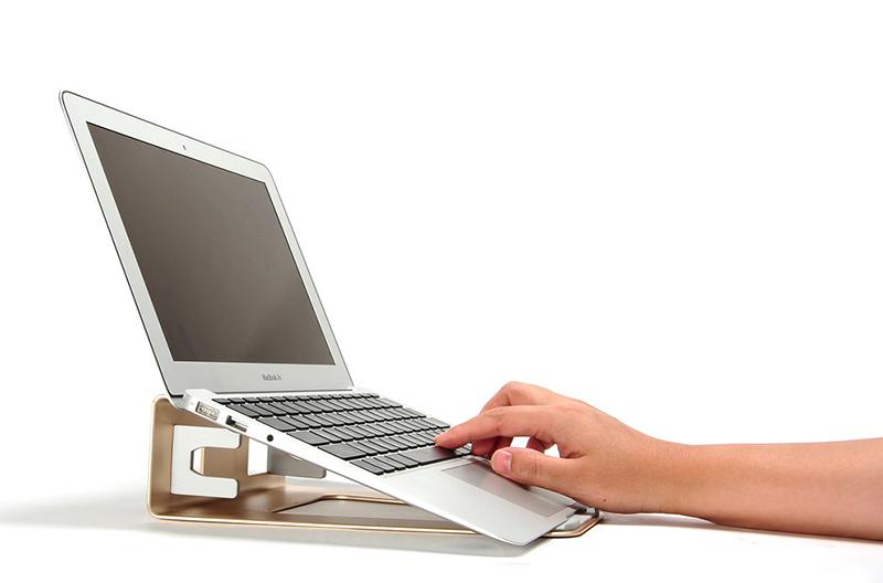 Support fixe 2 en 1 en alliage d'aluminium pour MacBook Pro