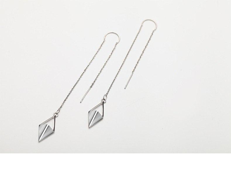 Boucles d'oreilles pendantes géométriques minimalistes en forme de losange