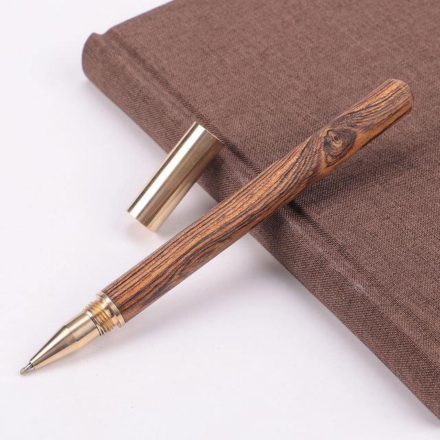 Stylo à bille en bois et laiton