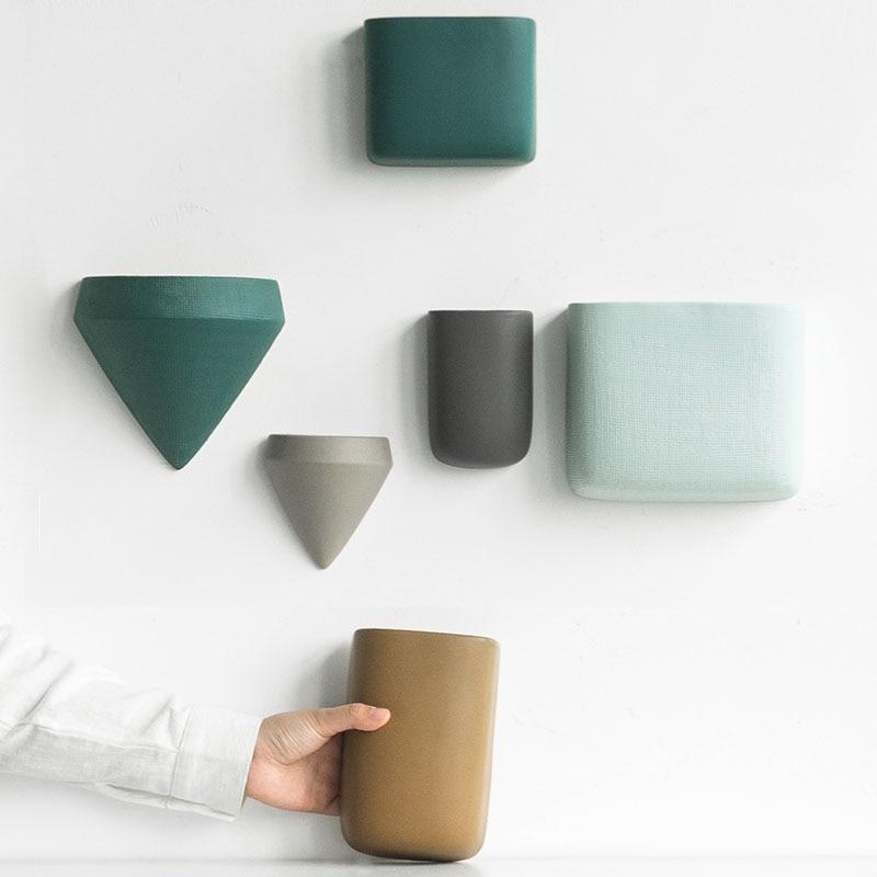 Modern Ceramic Wall Mounted Plant Vases