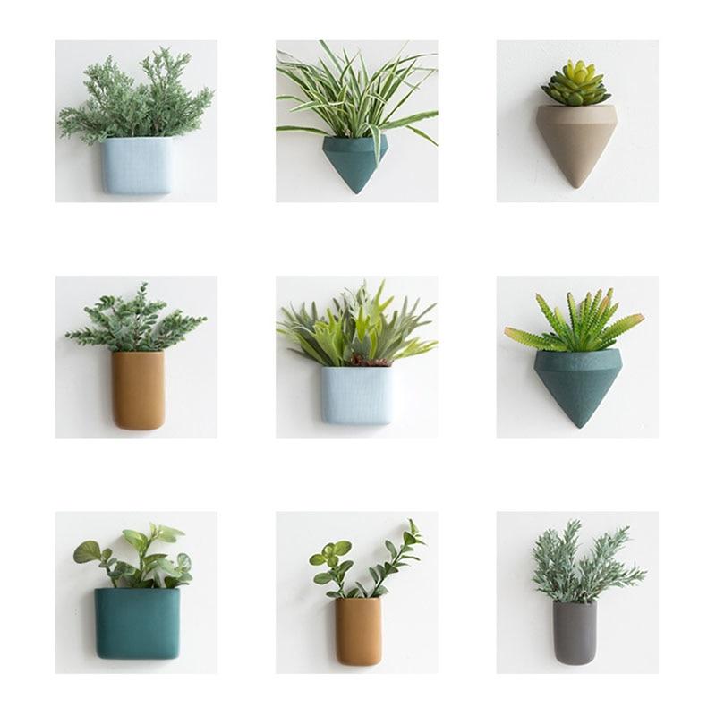 Modern Ceramic Wall Mounted Plant Vases