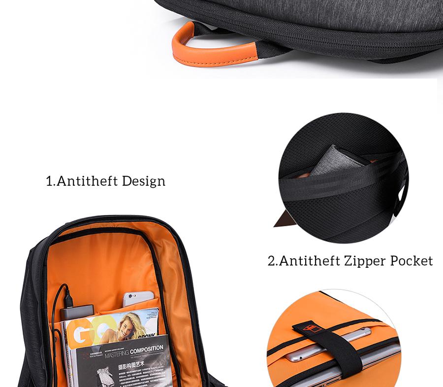 706 Waterproof Men's Anti-theft  Backpack