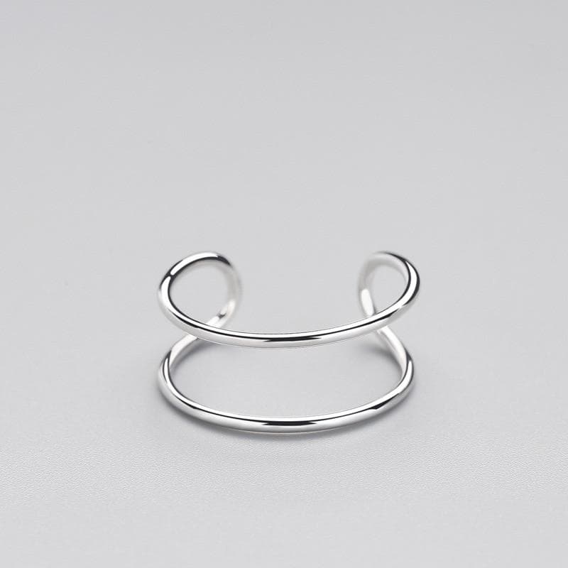 Minimalist Double Loop Ring | 925 Sterling Silver Ring