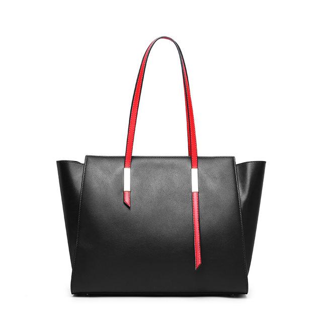 Modern Asymmetrical Genuine Leather Purse and Shoulder Bag