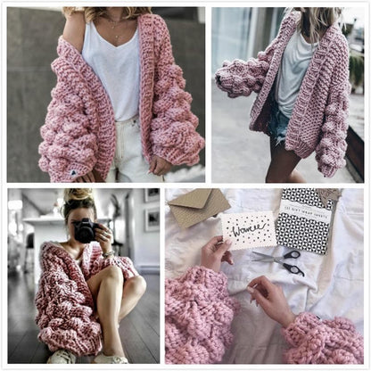 Cardigan en maille super épaisse | Pull en maille épaisse