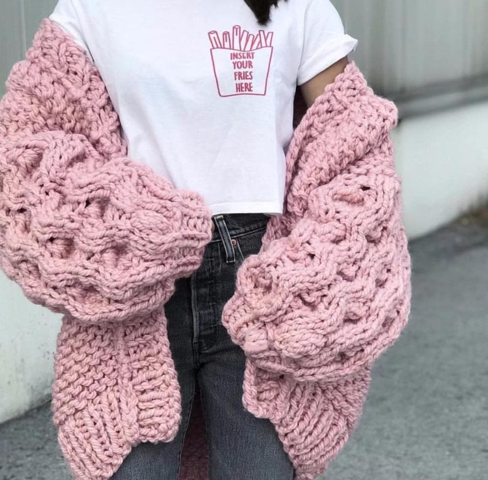 Cardigan en maille super épaisse | Pull en maille épaisse