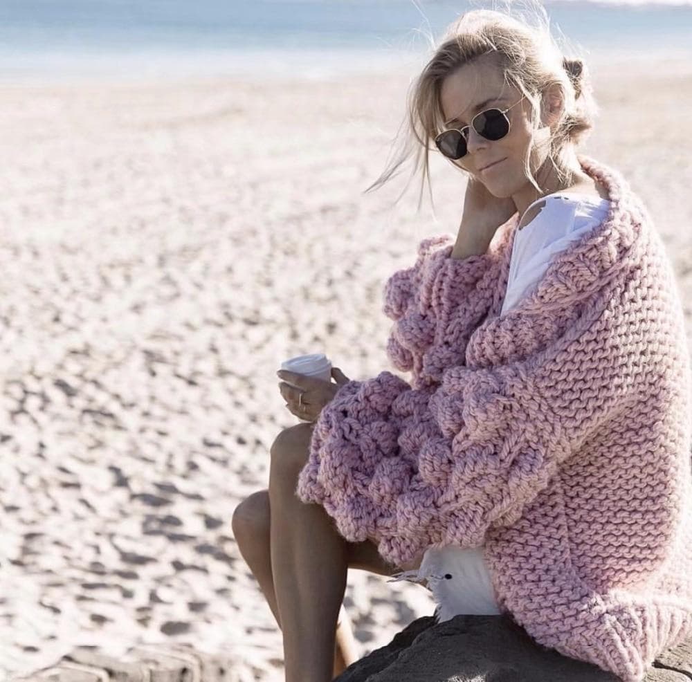 Cardigan en maille super épaisse | Pull en maille épaisse