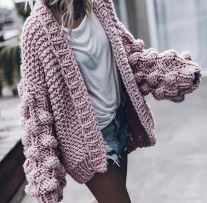 Cardigan en maille super épaisse | Pull en maille épaisse