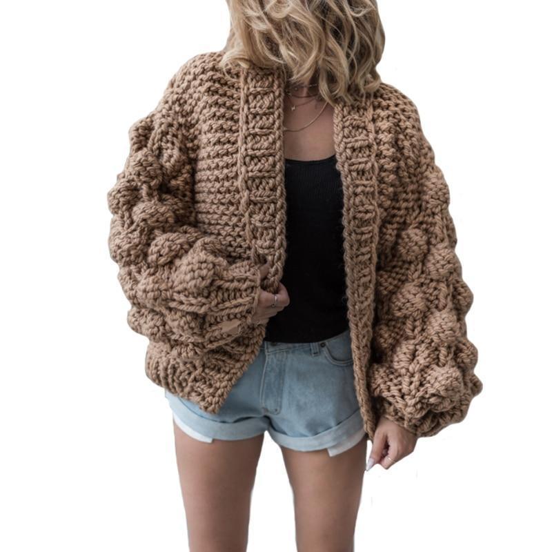 Cardigan en maille super épaisse | Pull en maille épaisse