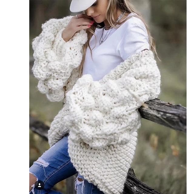 Cardigan en maille super épaisse | Pull en maille épaisse