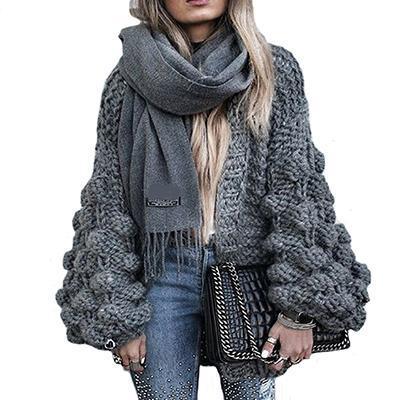 Cardigan en maille super épaisse | Pull en maille épaisse