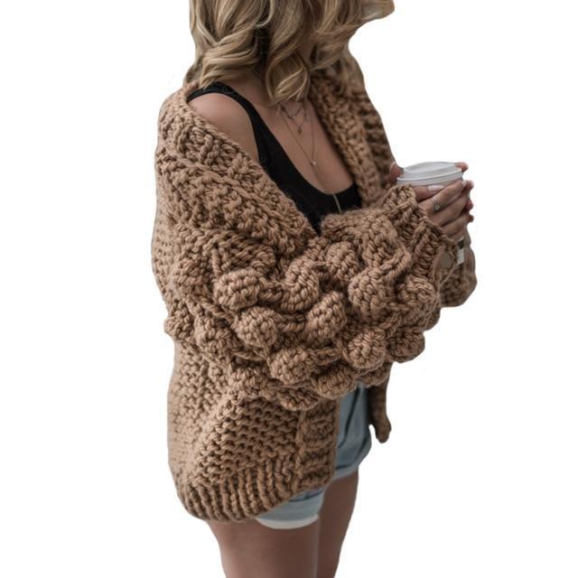 Cardigan en maille super épaisse | Pull en maille épaisse