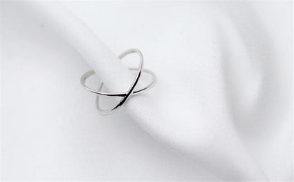 Bague minimaliste ouverte en argent sterling 925