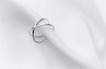 Bague minimaliste ouverte en argent sterling 925