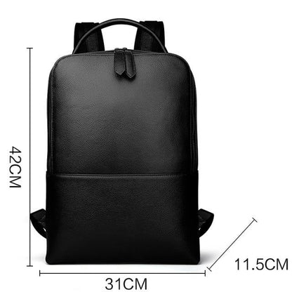 Sac à dos minimaliste en cuir noir