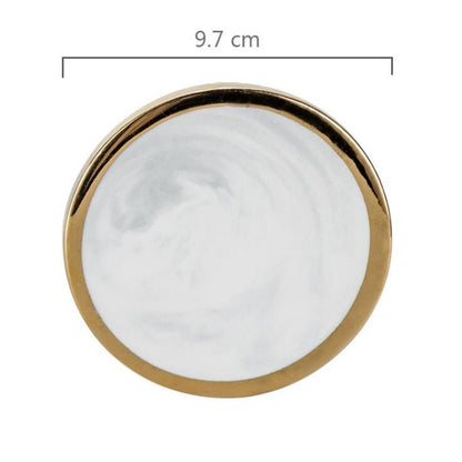 Dessous de verre en marbre blanc