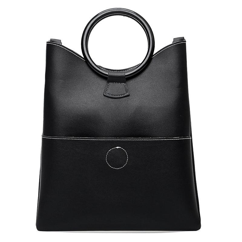 Minimalist Geometric PU Leather Handbag | Designer Leather Handbag