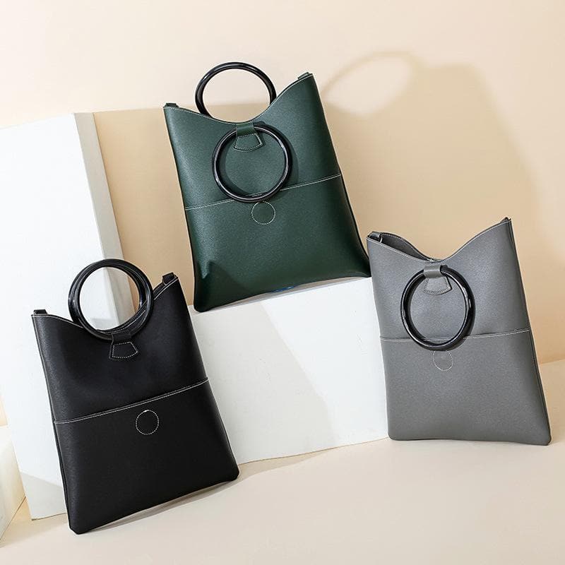 Sac à main minimaliste en cuir PU géométrique | Sac à main design