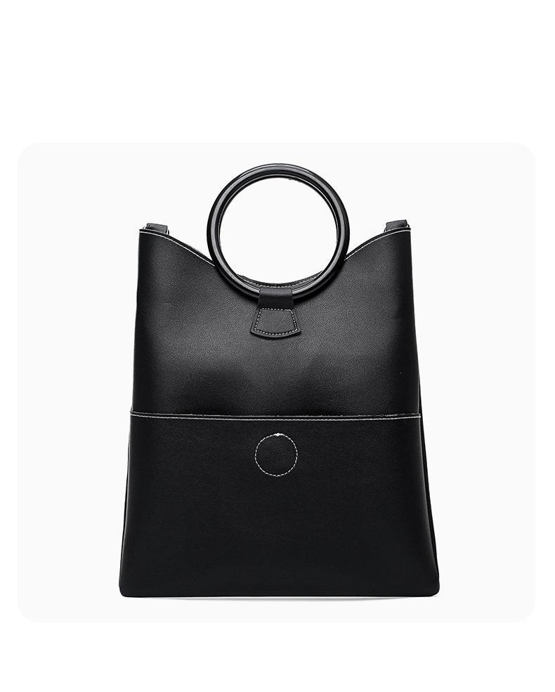 Minimalist Geometric PU Leather Handbag | Designer Leather Handbag