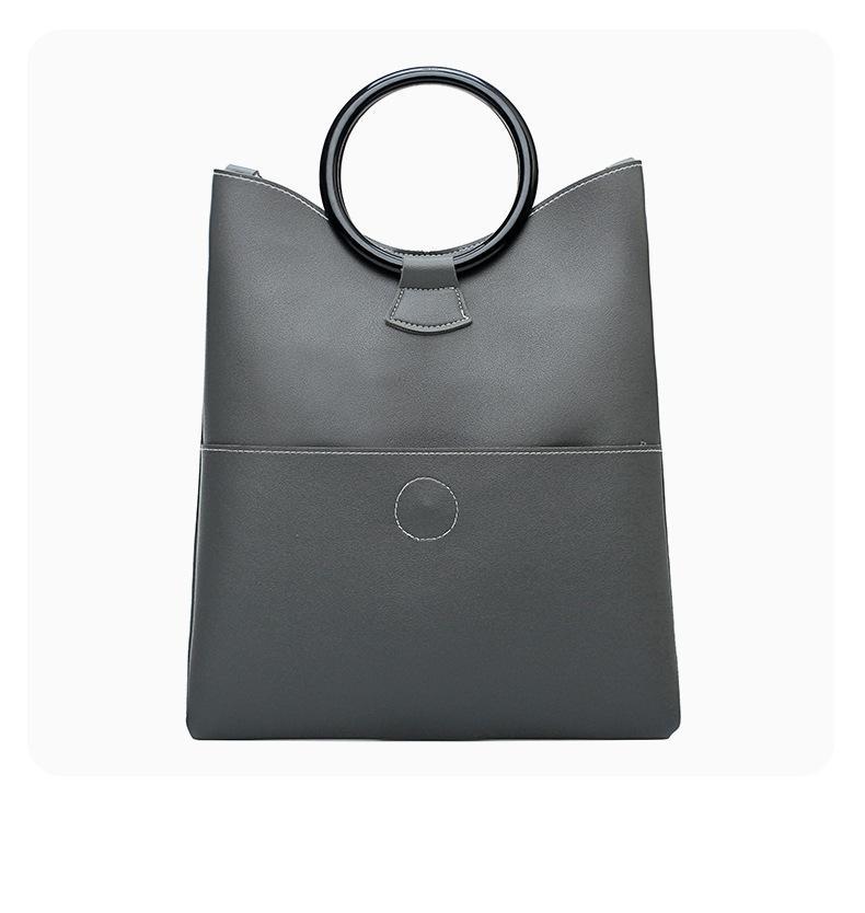 Minimalist Geometric PU Leather Handbag | Designer Leather Handbag