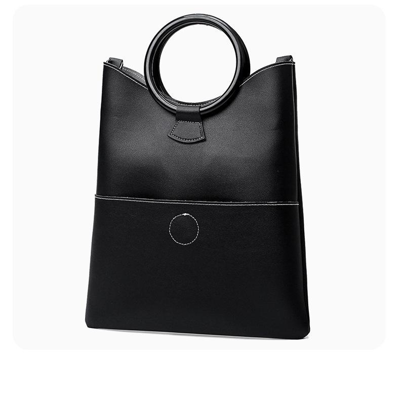 Minimalist Geometric PU Leather Handbag | Designer Leather Handbag