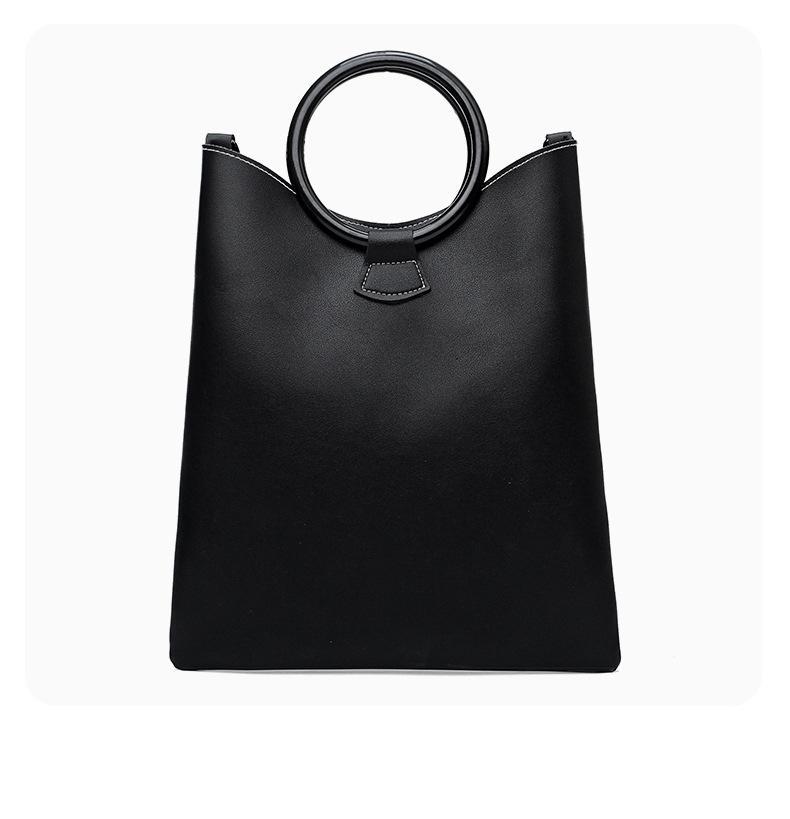 Minimalist Geometric PU Leather Handbag | Designer Leather Handbag