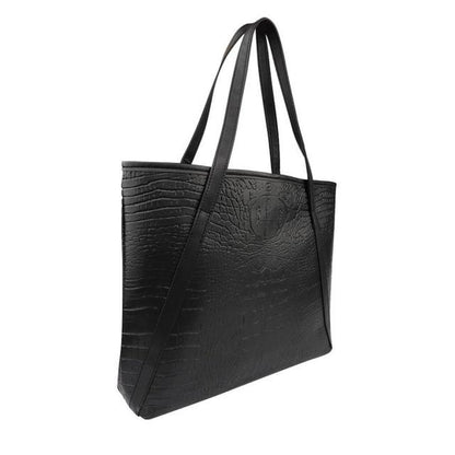 Sac fourre-tout et porte-monnaie en cuir PU brillant avec sangle en V