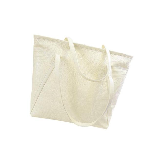 Sac fourre-tout et porte-monnaie en cuir PU brillant avec sangle en V