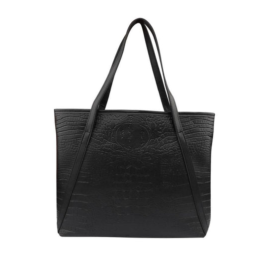 Sac fourre-tout et porte-monnaie en cuir PU brillant avec sangle en V