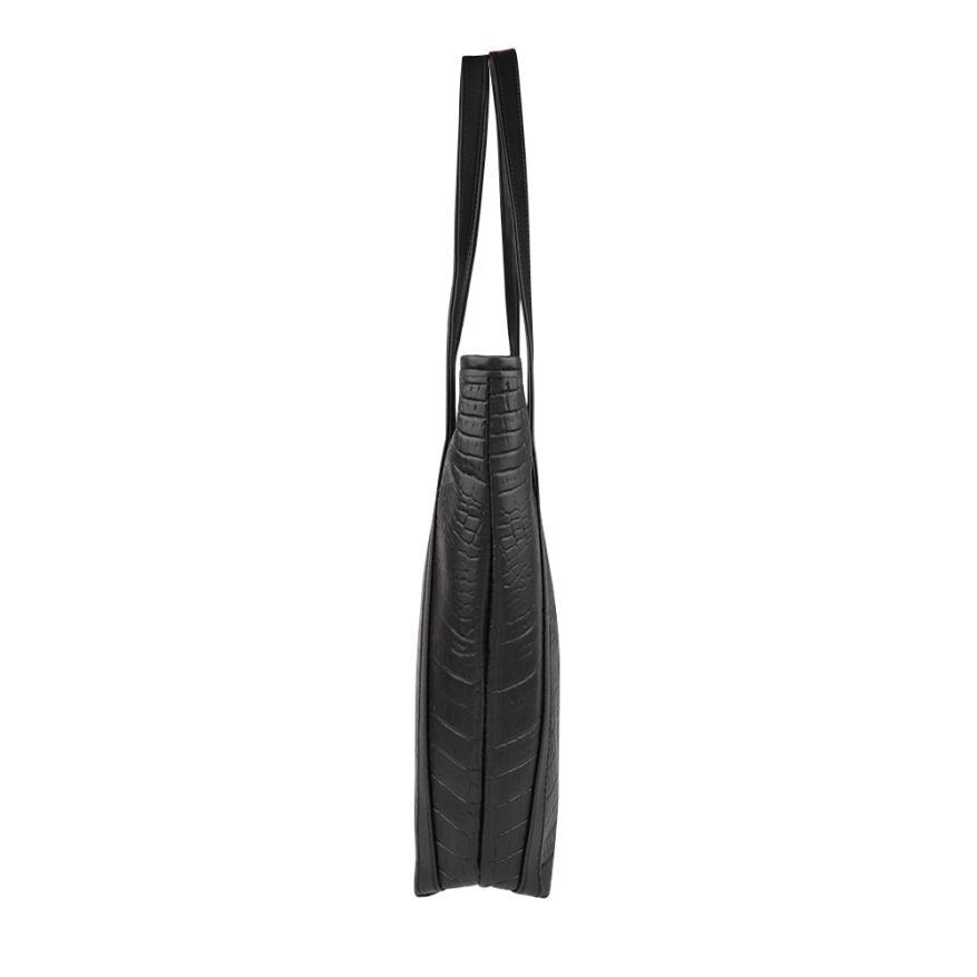 Sac fourre-tout et porte-monnaie en cuir PU brillant avec sangle en V