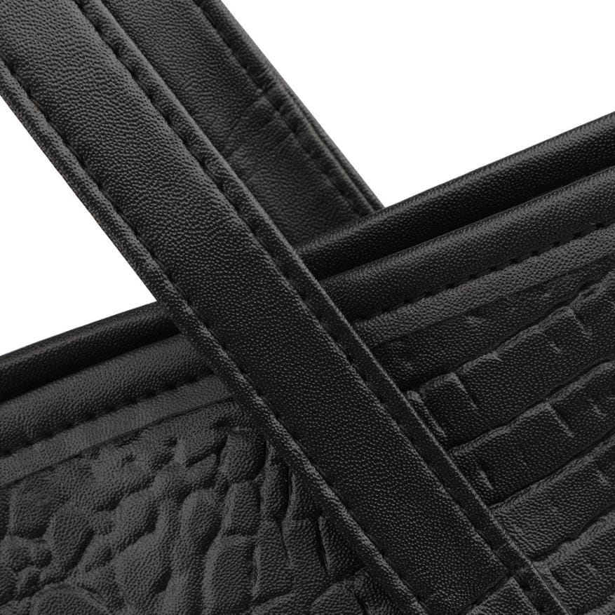 Sac fourre-tout et porte-monnaie en cuir PU brillant avec sangle en V