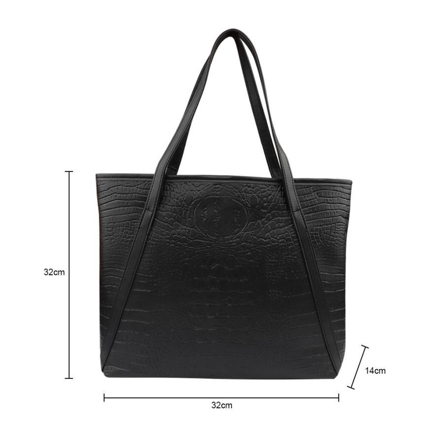 Sac fourre-tout et porte-monnaie en cuir PU brillant avec sangle en V