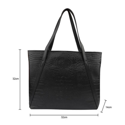 Sac fourre-tout et porte-monnaie en cuir PU brillant avec sangle en V