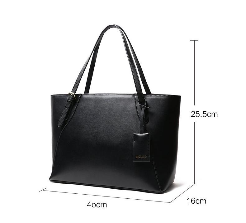 Large Capacity Black Tote Bag and Shoulder Purse