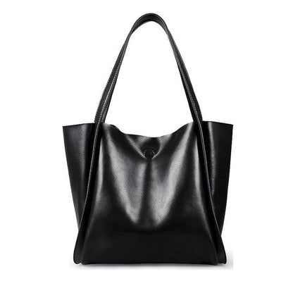 Sac fourre-tout minimaliste en cuir brillant