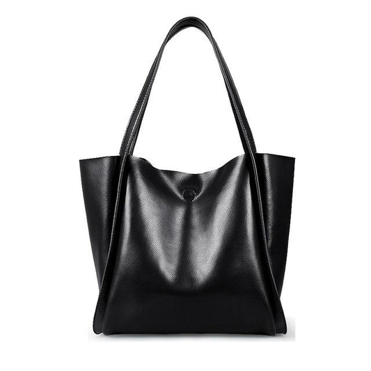 Sac fourre-tout minimaliste en cuir brillant