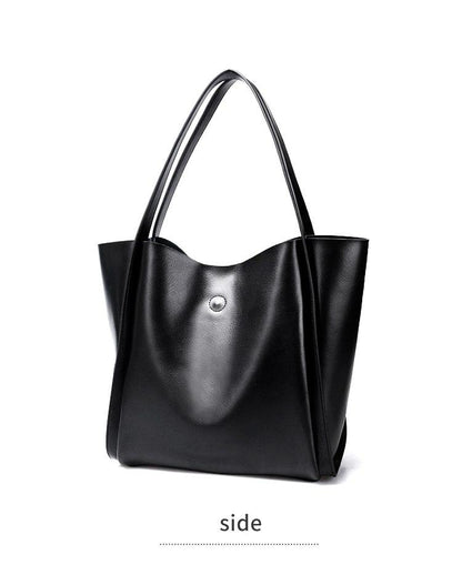 Sac fourre-tout minimaliste en cuir brillant