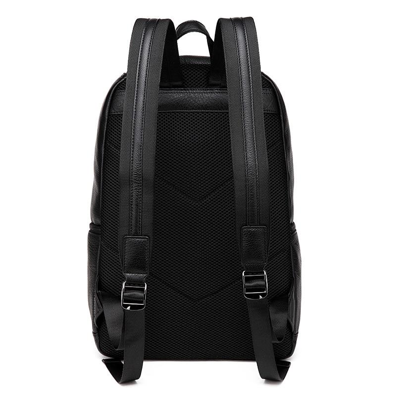 14" Black Minimal Backpack with Front Zipper