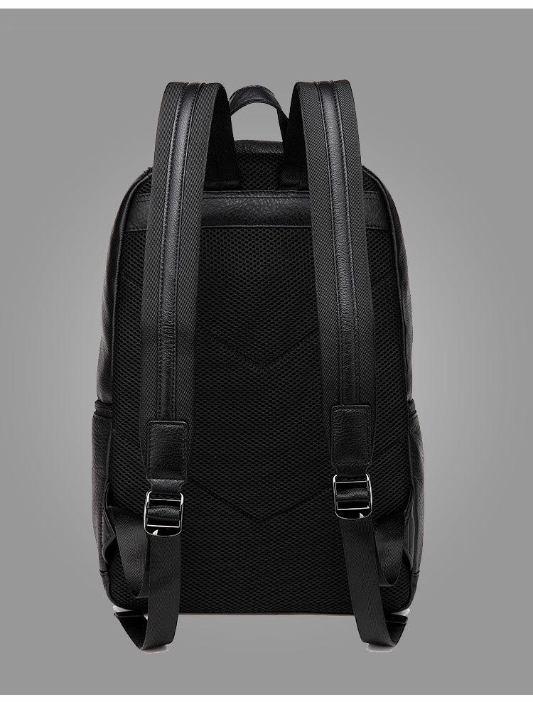 14" Black Minimal Backpack with Front Zipper